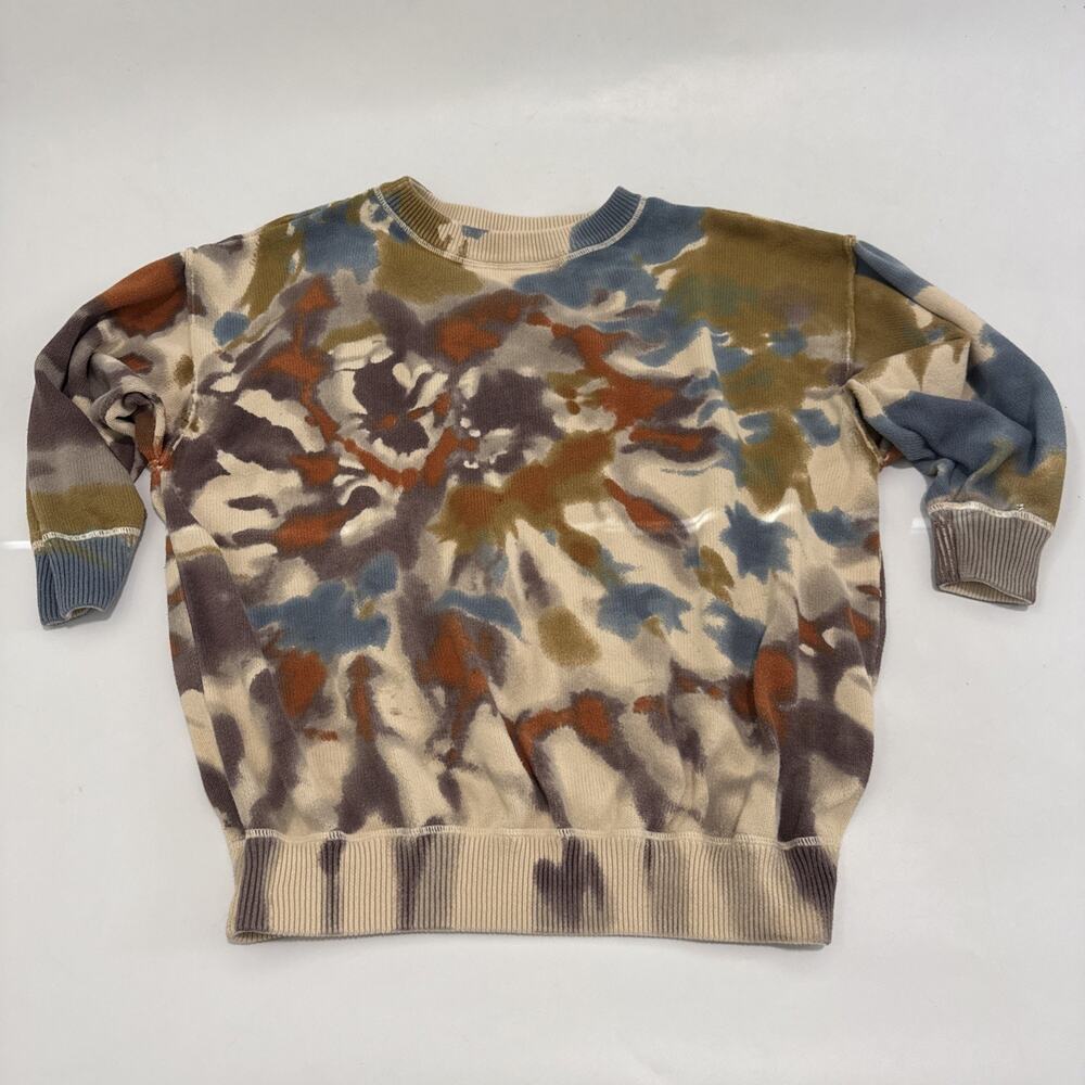 Natural Life Taylor Oversized Cotton Sweater Sunset Tie-Dye Size S/M